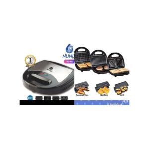 Nunix 4in1 Non Stick Sandwich Maker- Bread Toaster Waffle Doughnut