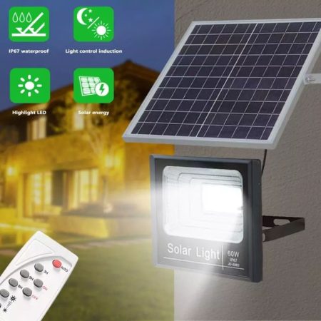 Solar Light Dusk To Dawn 60W LED SUPER BRIGHT SOLAR FLOODLIGHT