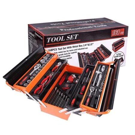 168pcs Mechanic Socket Hand Tool Kits