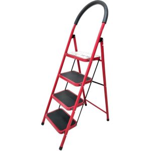 4 Step Ladder, Folding Step Stool with Tool Platform,